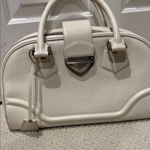 Louis Vuitton Cream Satchel Bag and wallet included Louie Vuitton